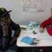 A salire sul camper  Mohammed, originario della Somalia 